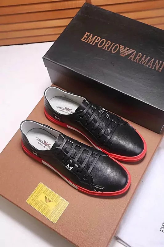 armani exchange chaussures online uk  fashion cowhide skateboard bottom black